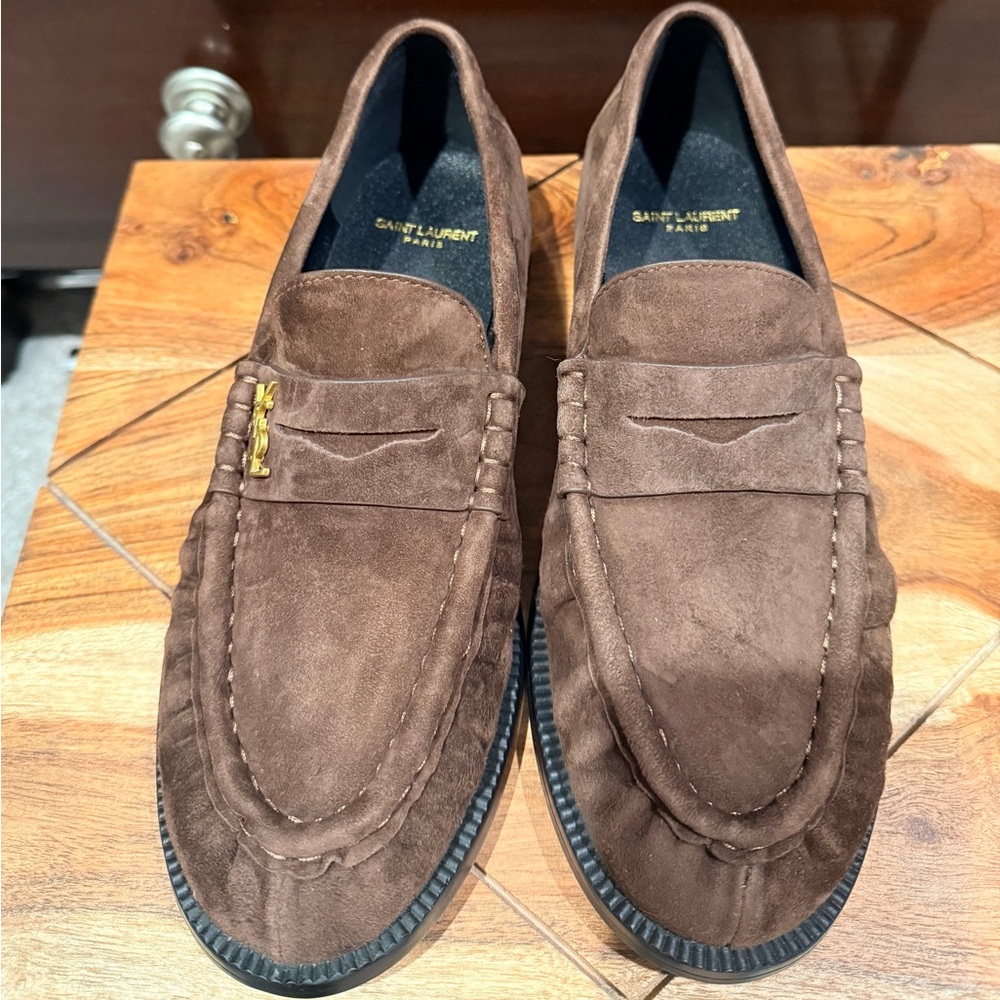Designer style  Dark Brown Suede Loafers